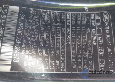 2016 Land Rover Range Rover Evoque Hse z USA, uszkodzony, nr VIN SALVR2BG0GH084973